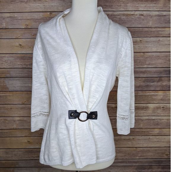 Soft Surroundings Sweaters - Soft Surroundings Small Linen 3/4 Sleeve Cardigan